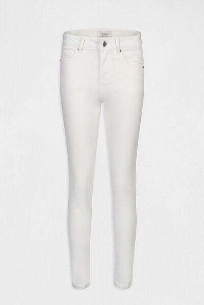 Vaquero slim con bandas tipo joya crudo mujer