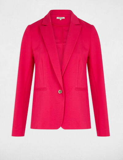 Americana corta rosa frambuesa mujer