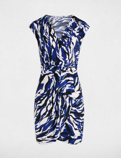 Vestido corto estampado multicolor mujer