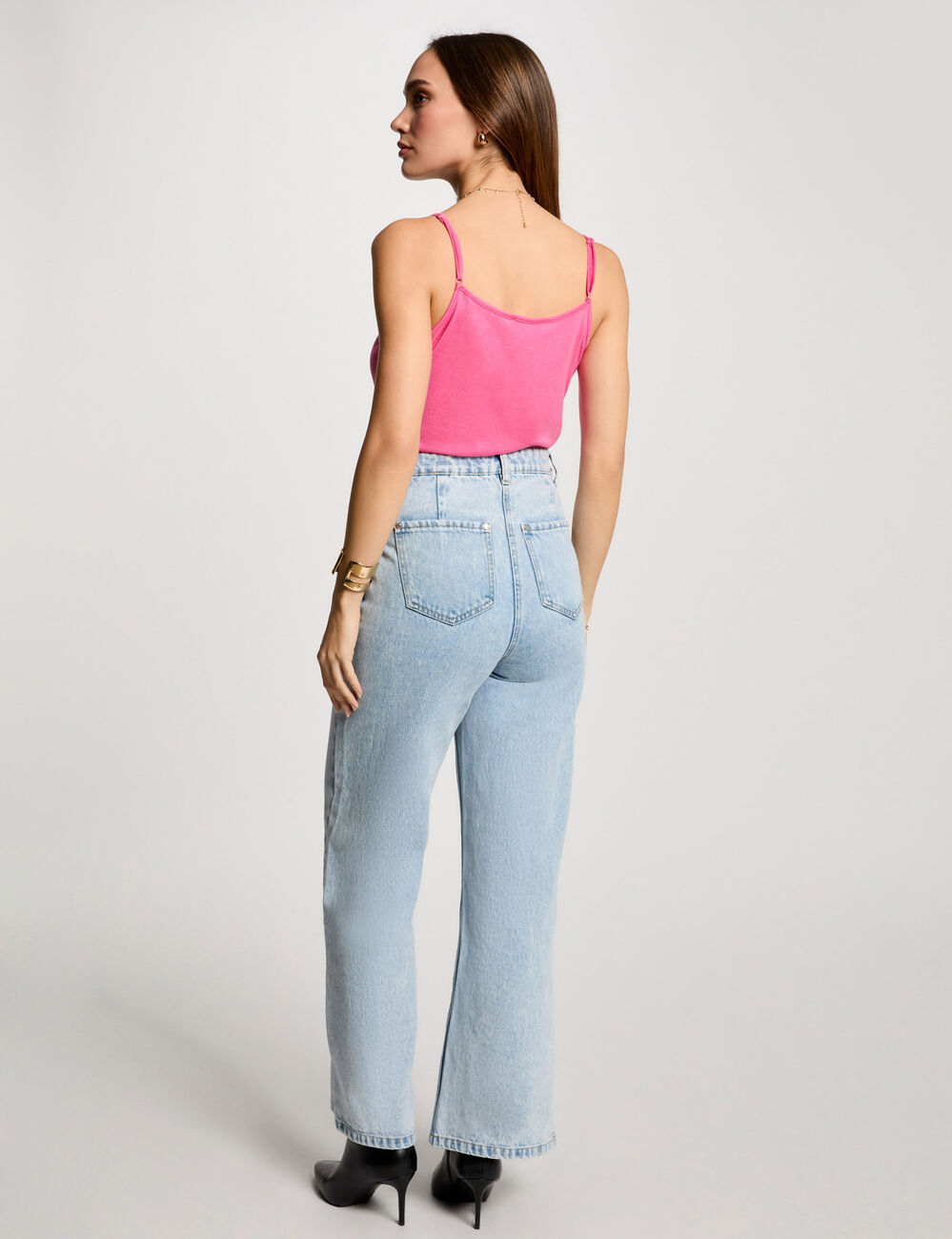 Top tirantes finos rosa mujer
