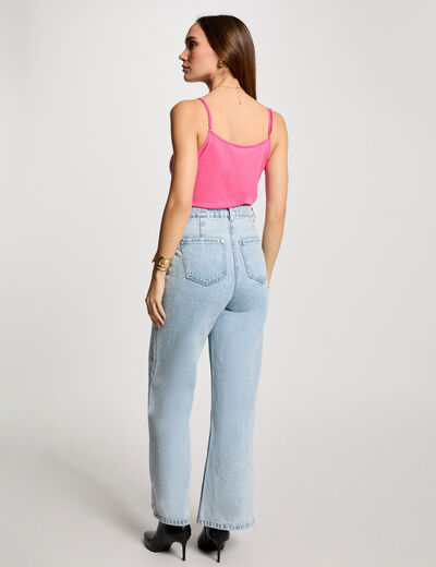 Top tirantes finos rosa mujer