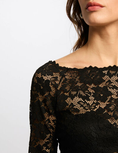 Camiseta manga larga negro mujer