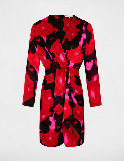 Vestido corto estampado multico mujer
