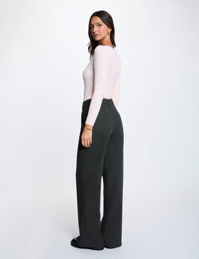 Jersey cuello v fantas&iacute;a rosa claro mujer