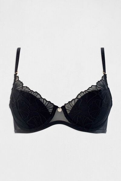 Sujetador de copas negro mujer
