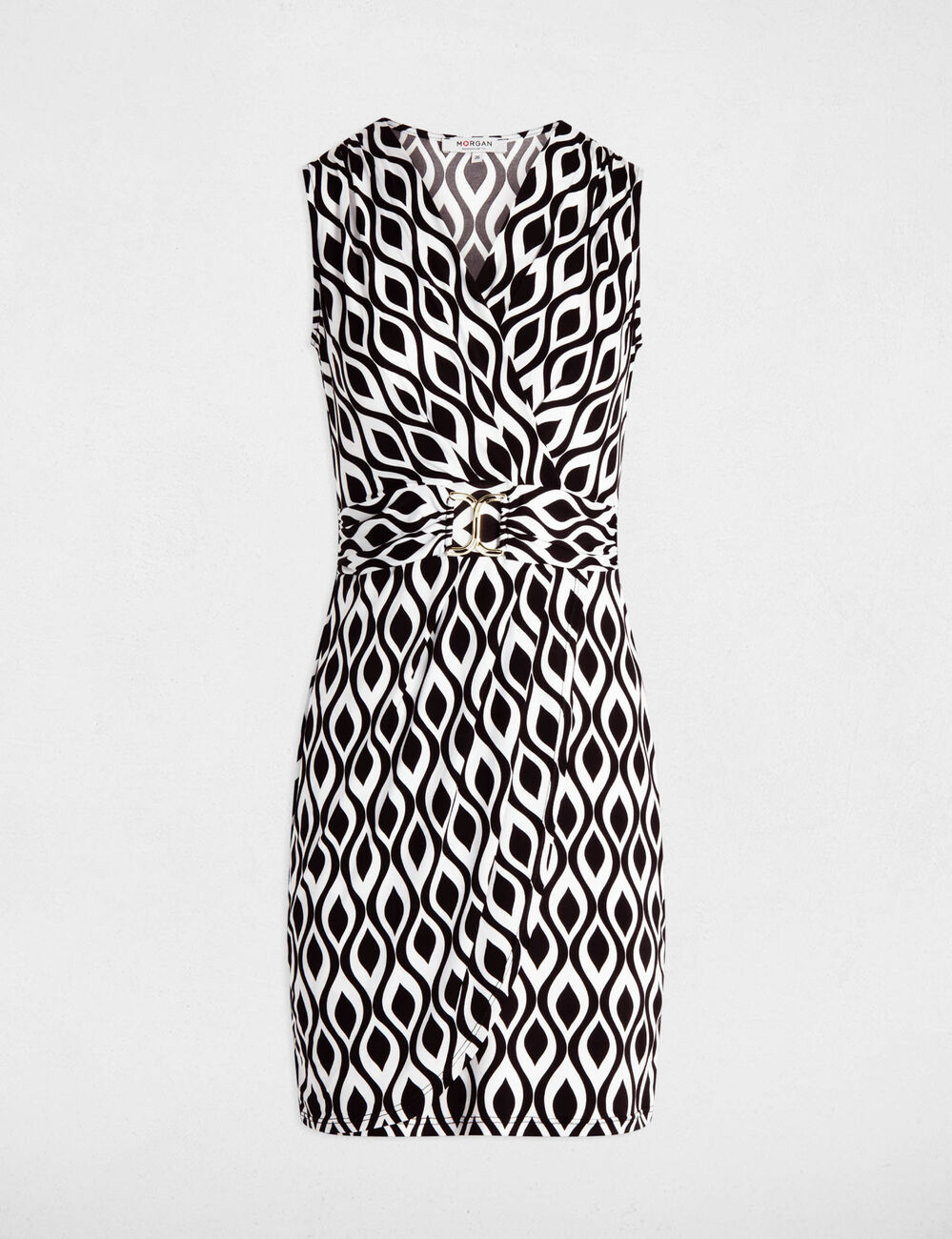 Vestido corto estampado multicolor mujer
