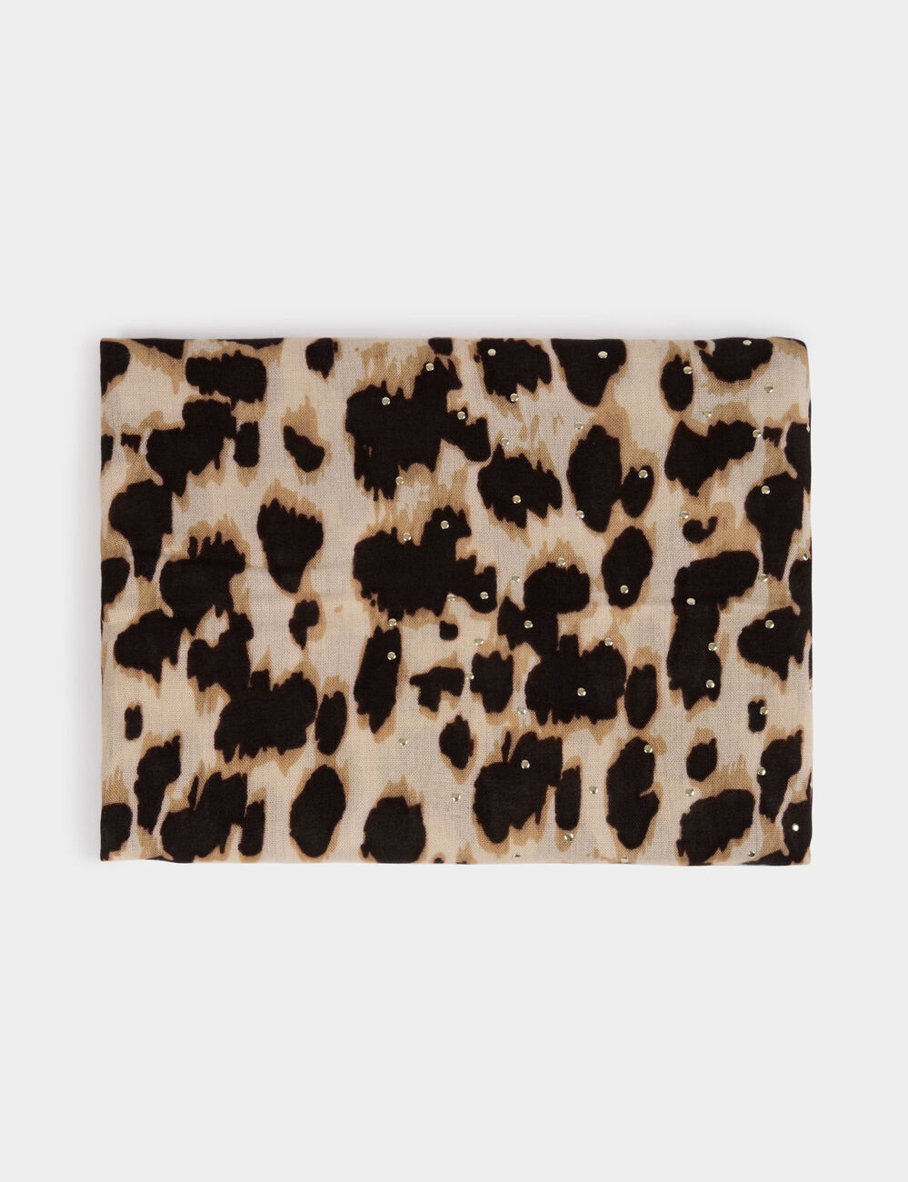 Fular estampado de leopardo multicolor mujer
