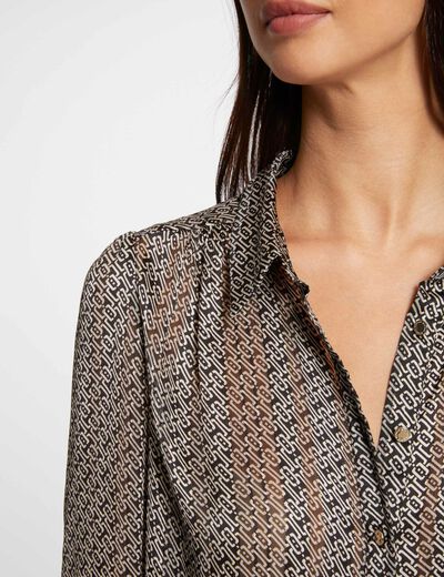 Camisa manga larga multico mujer