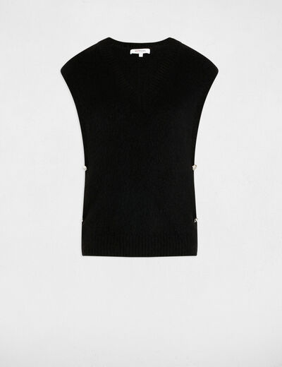 Jersey sin mangas negro mujer