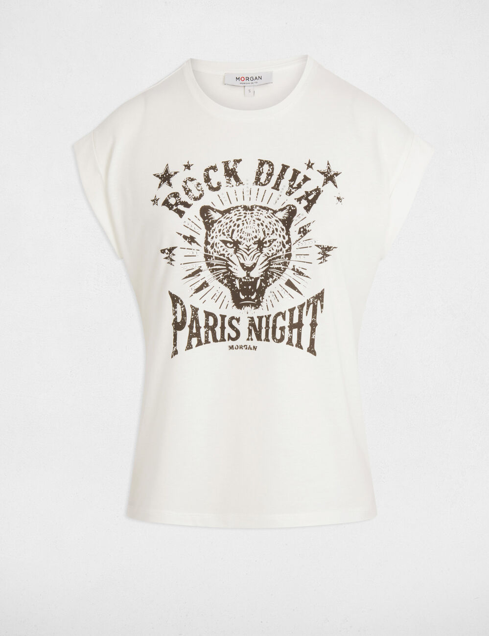 Camiseta con mensaje blanco mujer