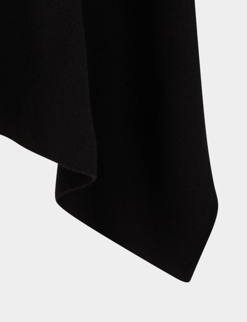 Poncho con cuello abierto negro mujer