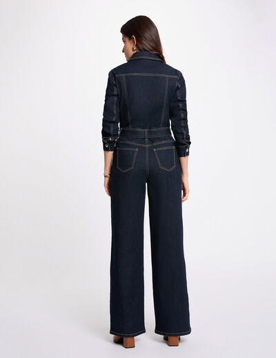 Mono vaquero ancho denim crudo mujer