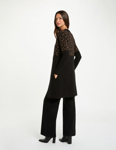 Chaleco jacquard leopardo multicolor mujer