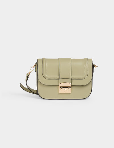 Bolso con bandolera verde claro mujer