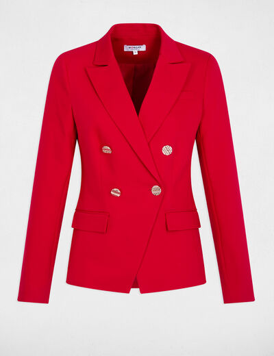 Americana doble botonadura rojo mujer