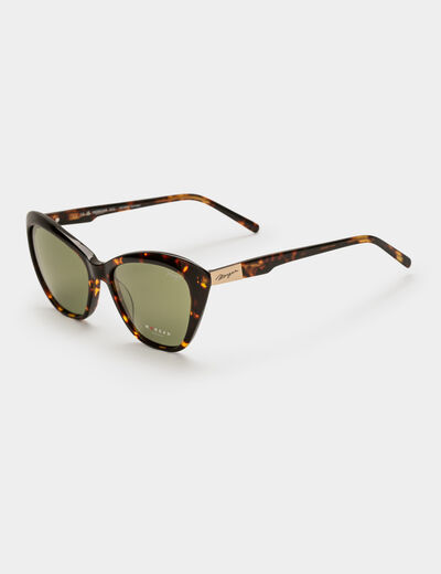 Gafas de sol estilo ojos de gato marrón mujer