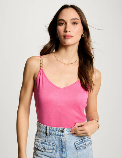Top tirantes finos rosa mujer