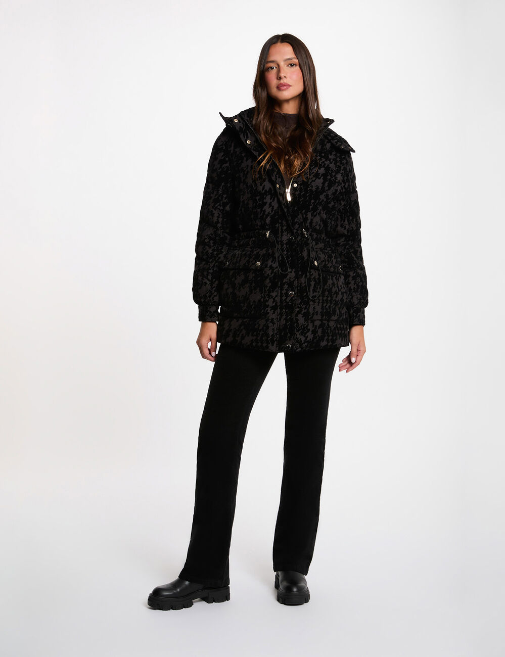 Chaqueta de terciopelo negro mujer
