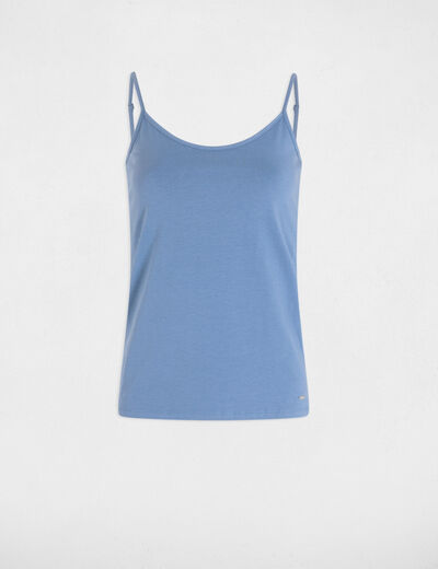 Top con tirantes finos bleu gris mujer