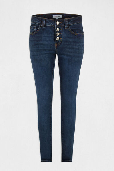 Vaquero slim abotonado vaquero stone mujer