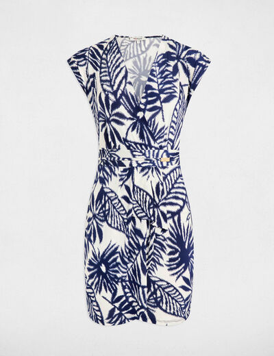 Vestido corto estampado multicolor mujer