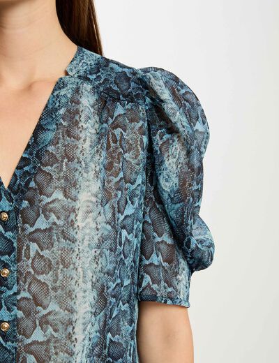Camisa manga 3/4 estampada multico mujer