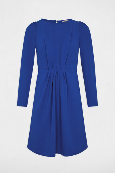 Vestido corto ajustado azul eléctrico mujer