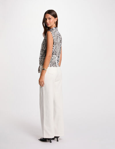 Top sin mangas multicolor mujer