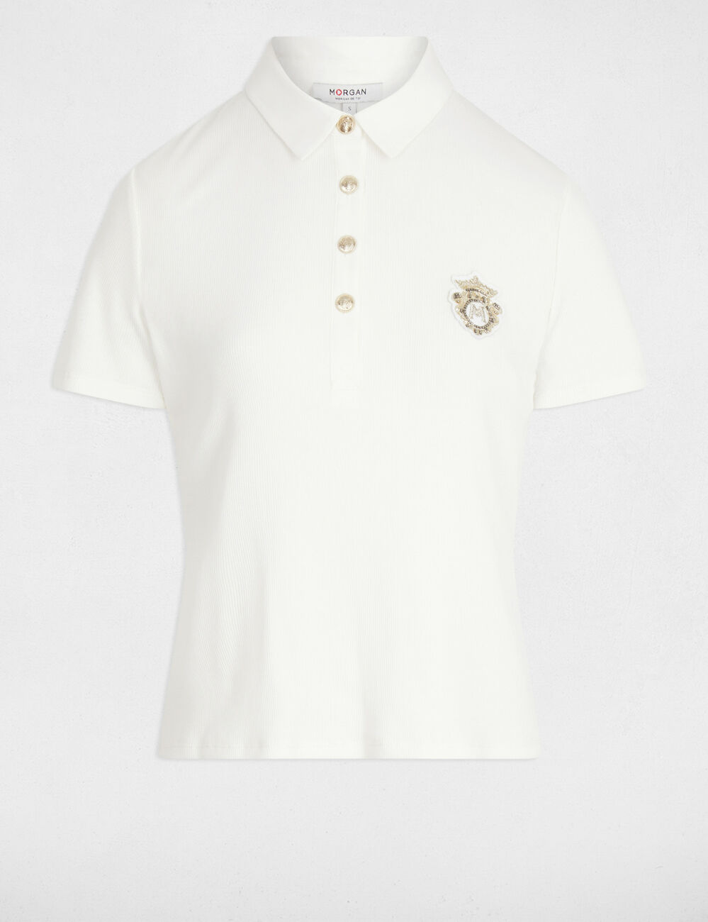 Camiseta manga corta blanco mujer