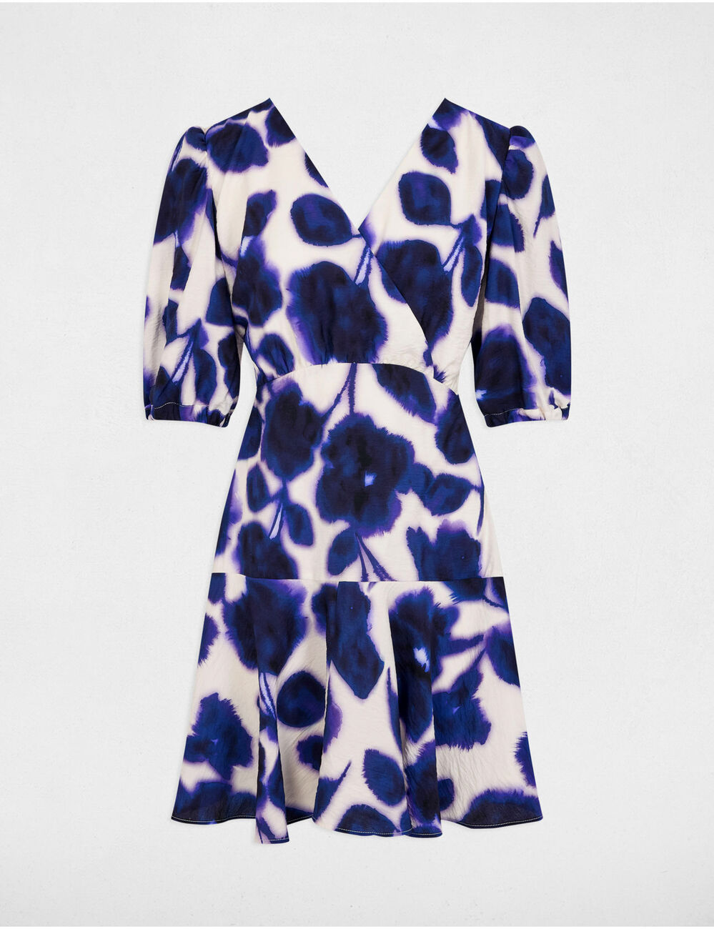 Vestido acampado estampado multicolor mujer