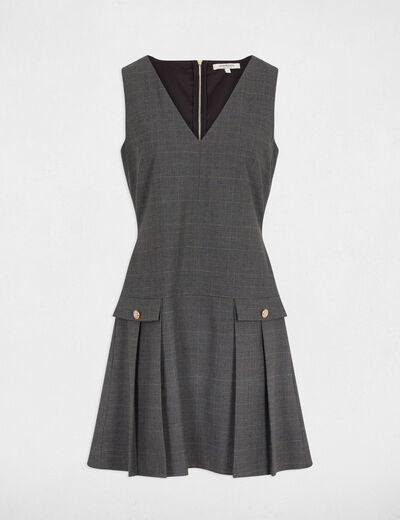 Vestido ajustado tipo pichi gris moyen mujer