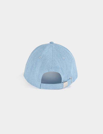 Gorra vaquero M con strass denim descolorido mujer