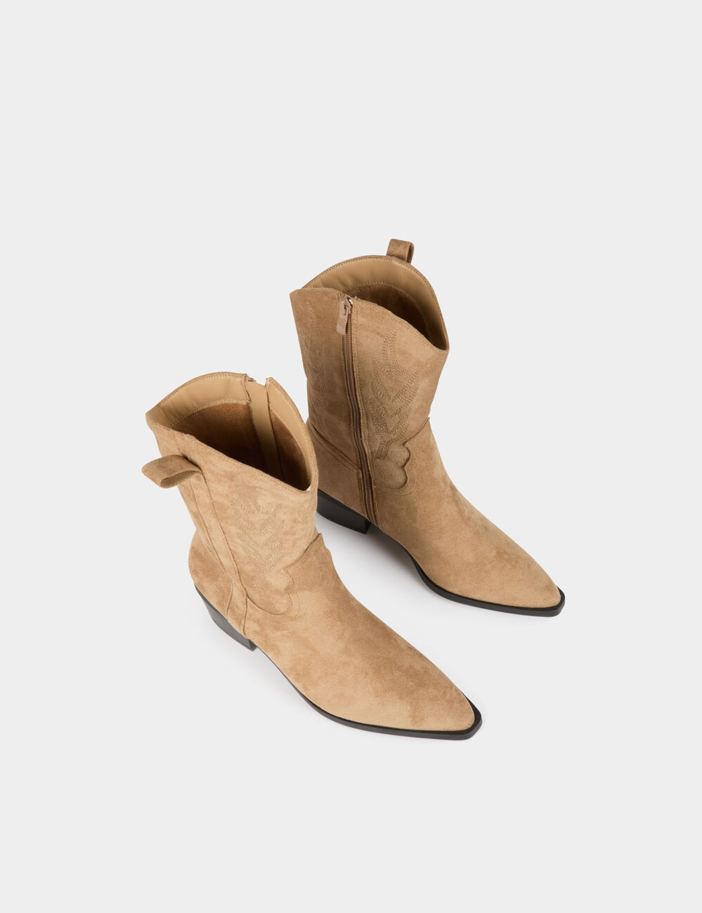 Botas estilo western beige mujer