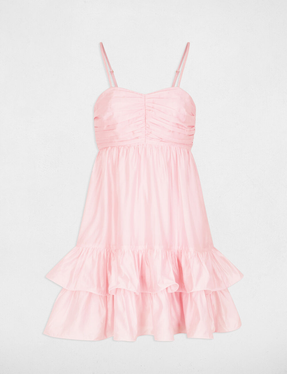 Vestido corto de tul rosa pastel mujer