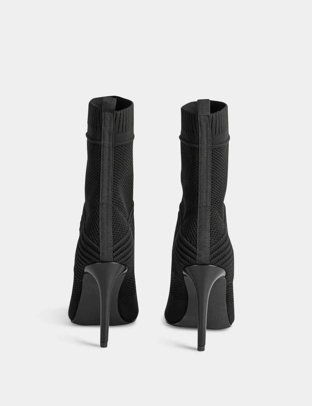Botines de tacones de aguja negro mujer
