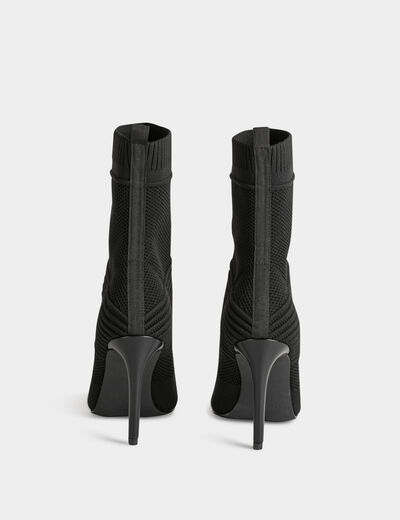 Botines de tacones de aguja negro mujer