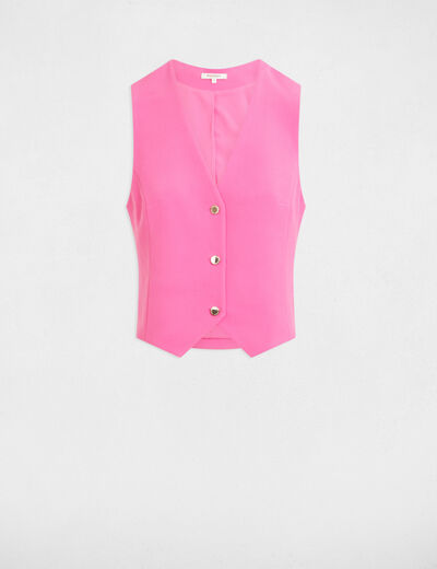Chaleco rosa mujer