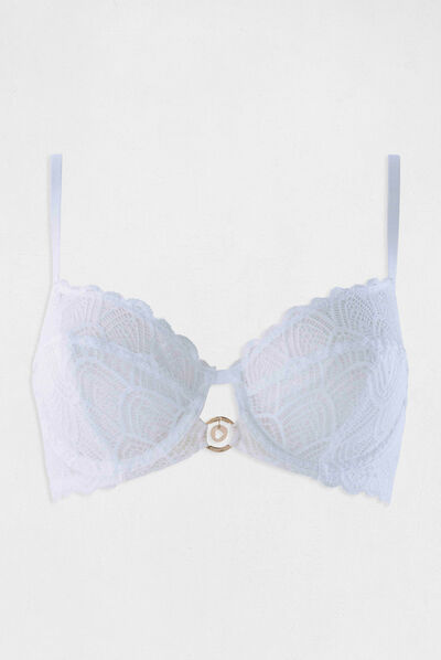 Sujetador con aros blanco mujer