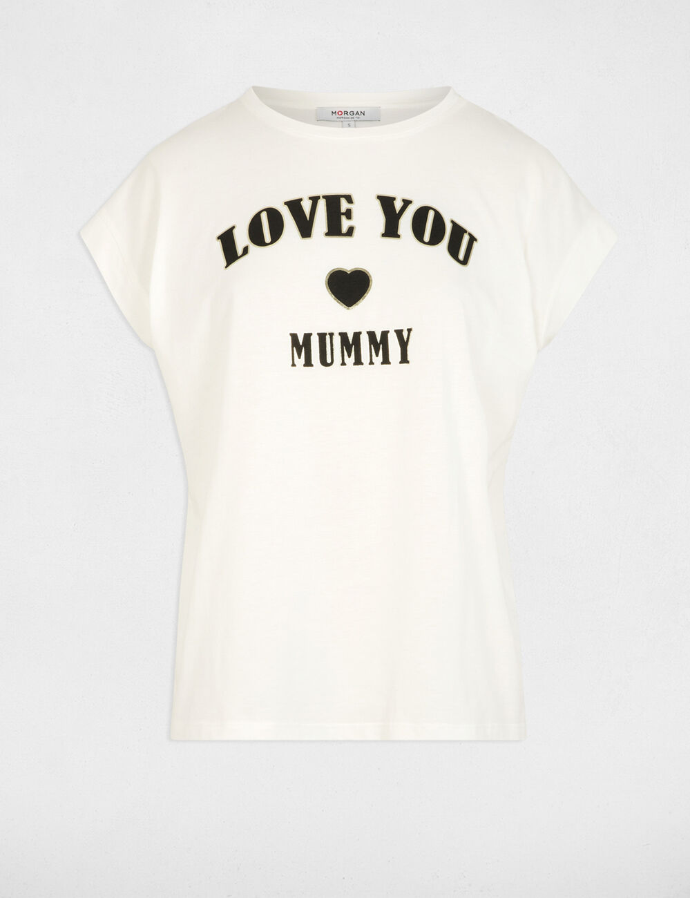 Camiseta con mensaje blanco mujer