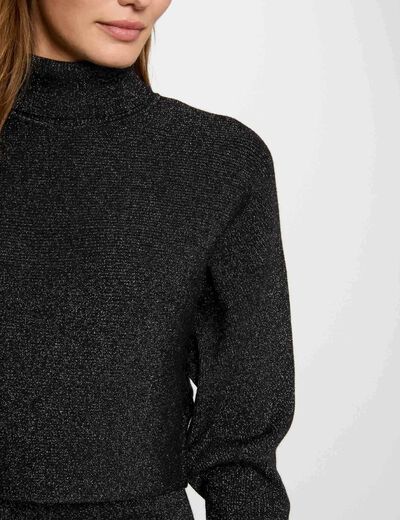 Vestido punto ajustado 2 en 1 gris anthracite mujer