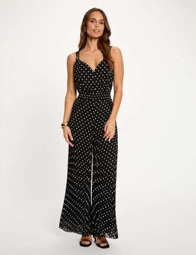 Mono fluido plisado multicolor mujer