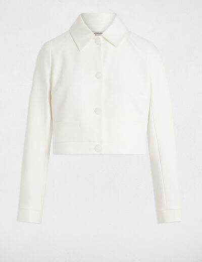 Chaqueta manga larga blanco mujer
