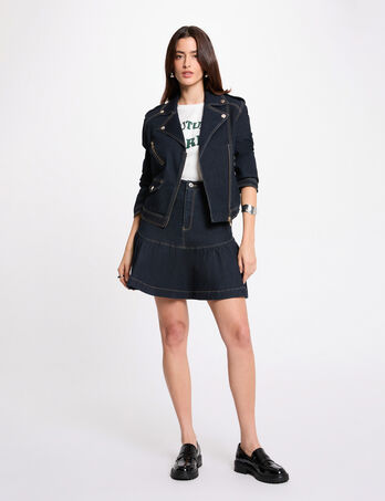 Chaqueta vaquera oversize azul mujer