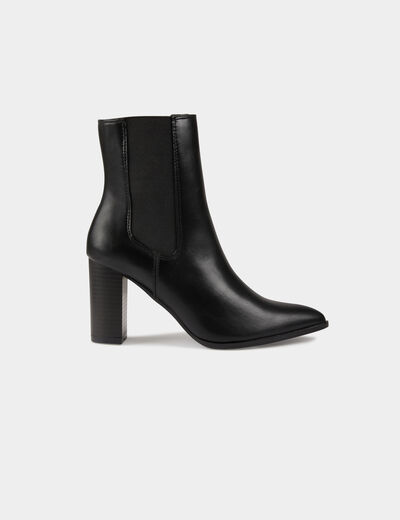 Botines el&aacute;sticos de tacones negro mujer