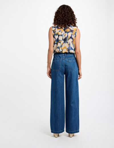 Blusa sin mangas multicolor mujer
