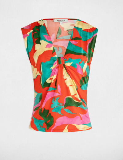 Top sin manga multicolor mujer
