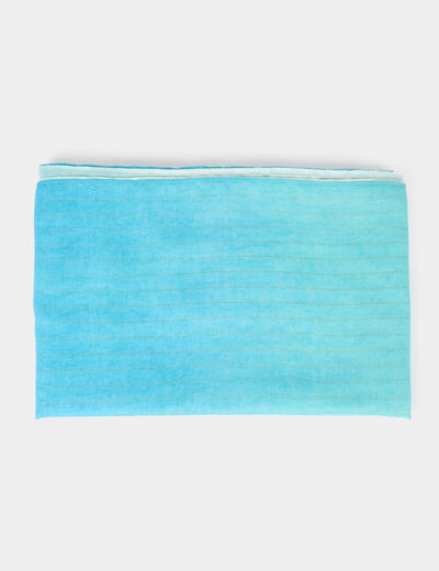 Fular estampado tie-dye azul mujer