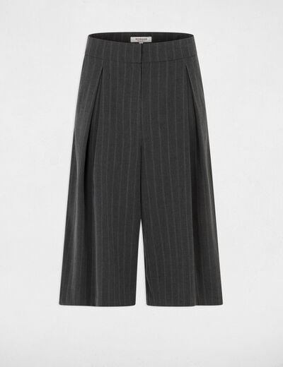 Bermuda de talle alto a rayas mujer