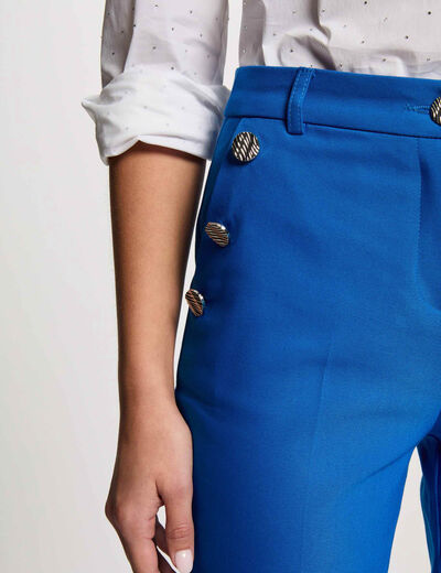 Pantalón cigarette azul eléctrico mujer