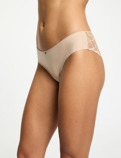 Braguita de encaje beige mujer